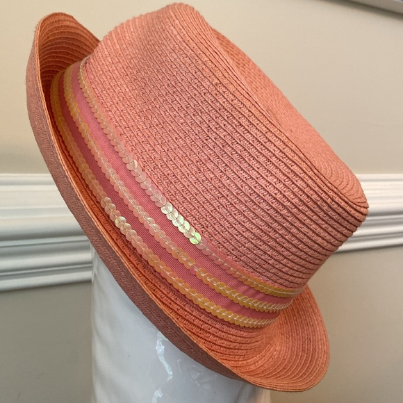 Vintage Pink Fedora with Sequined Band main image 6